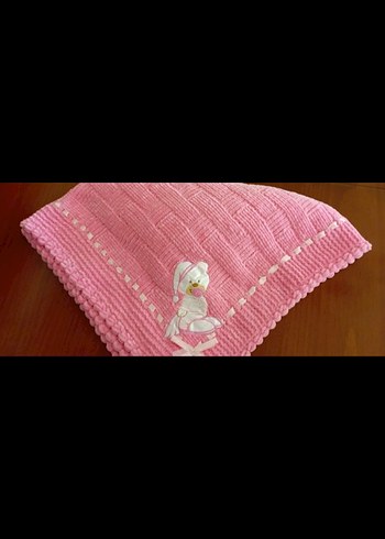 Pembe Nakışlı Çocuk Battaniyesi - Görsel 2