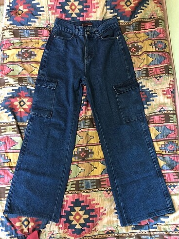 Lacivert Kargo Pantolon 38 Beden