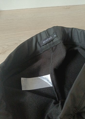 Siyah Kadın Slim Fit Midi Tayt - Görsel 4