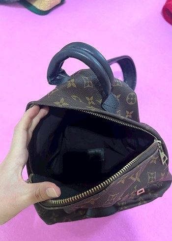 Kahverengi Deri Parisian Desenli Sırt Çantası - Görsel 4