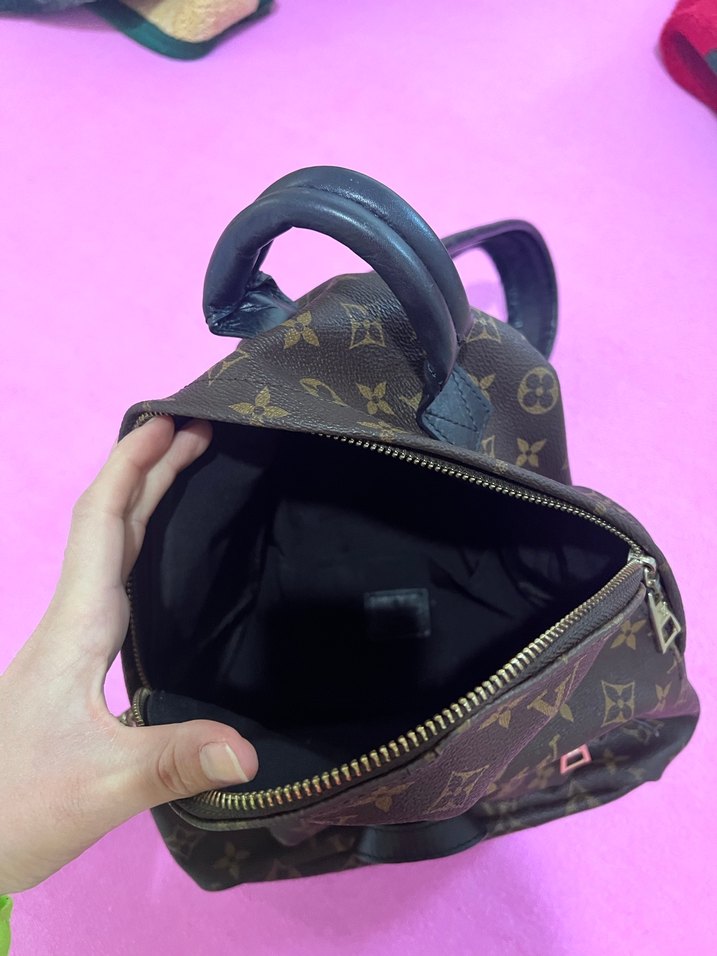 Kahverengi Deri Parisian Desenli Sırt Çantası - Görsel 4