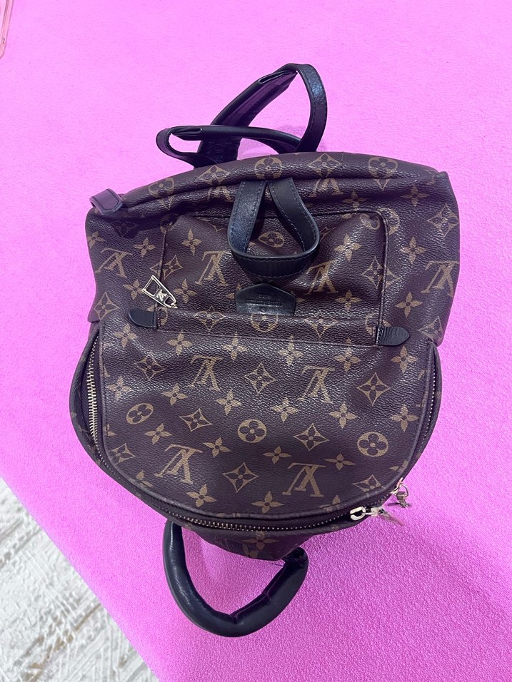 Kahverengi Deri Parisian Desenli Sırt Çantası - Görsel 2