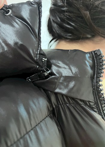 Siyah Fermuarlı Kadın Mont - Görsel 7