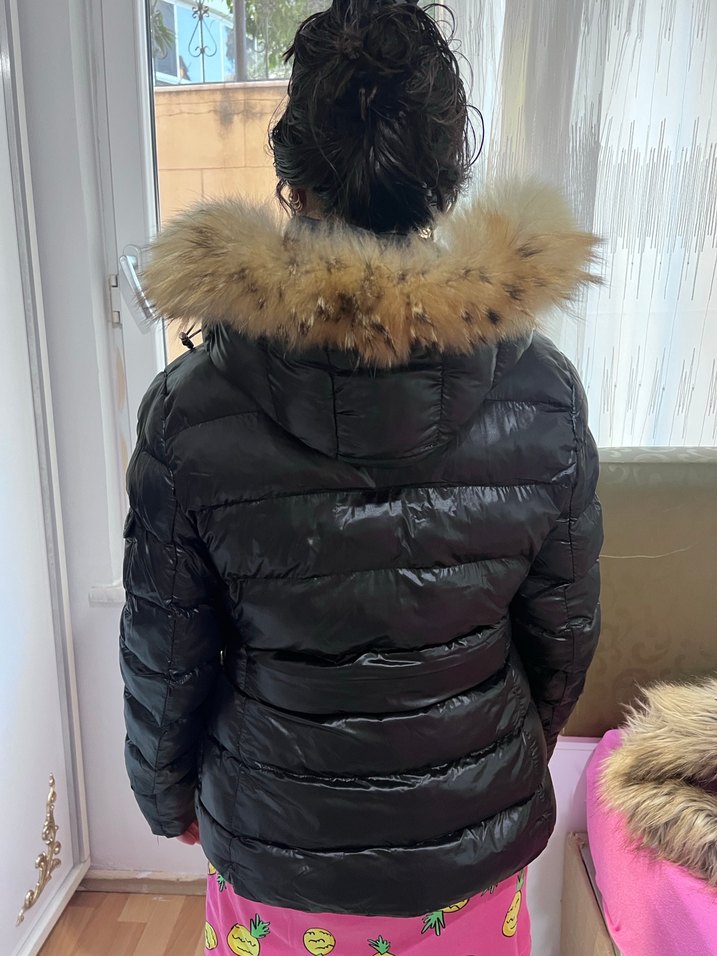 Siyah Fermuarlı Kadın Mont - Görsel 5