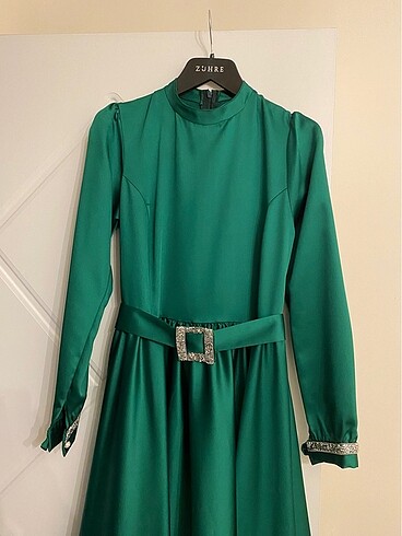 s Beden yeşil Renk Kadın Tesettür Abiye Elbise