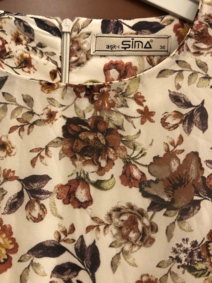 Bej Bohem Uzun Kollu Uzun Elbise - Görsel 4