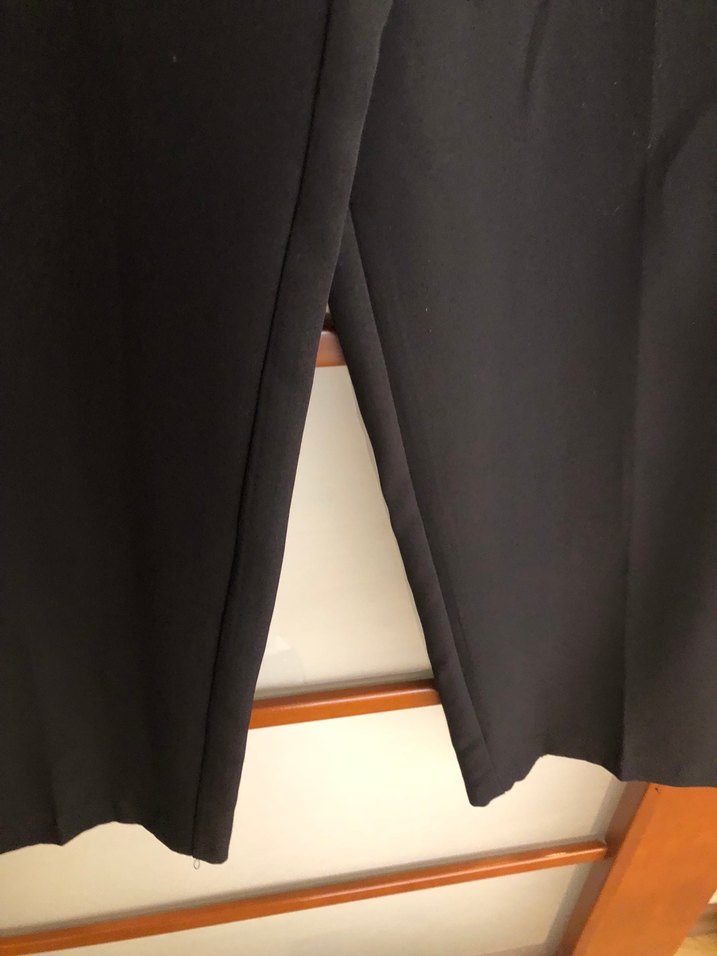 Kadın Siyah Kemerli Kumaş Pantolon - Görsel 3