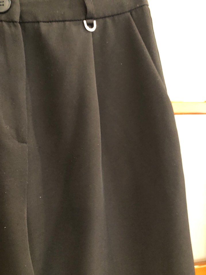 Kadın Siyah Kemerli Kumaş Pantolon - Görsel 4