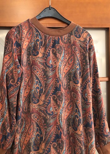 Bohem Uzun Kol Kahverengi Salaş Elbise - Görsel 4