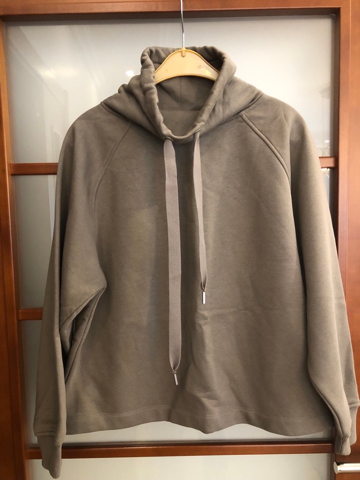 Gri Kadın Yüksek Yakalı Sweatshirt - Görsel 2