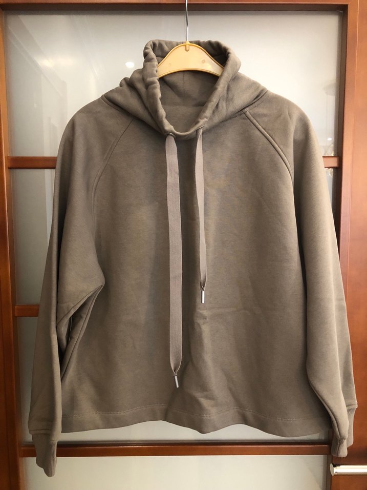 Gri Kadın Yüksek Yakalı Sweatshirt - Görsel 3