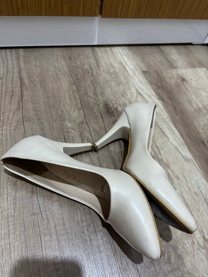 Beyaz Stiletto Topuklu Kadın Ayakkabı - Görsel 3