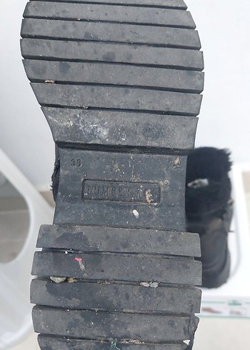 Siyah Deri Kürklü Yüksek Topuklu Punk Bot - Görsel 7