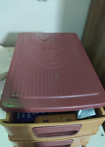 Kahverengi Plastik 3 Çekmeceli Düzenleyici - Görsel 4