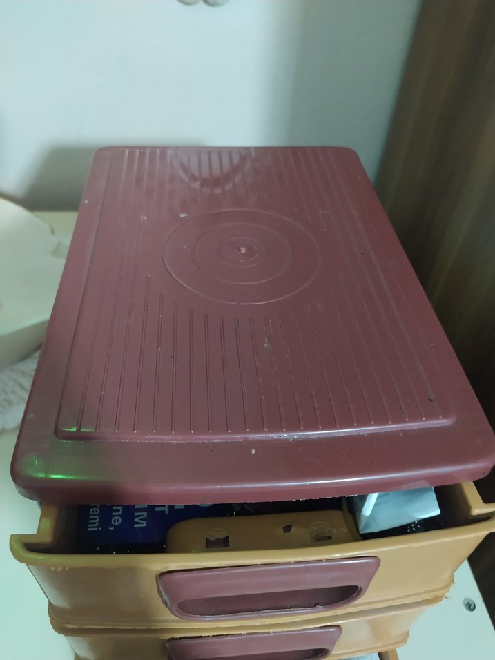 Kahverengi Plastik 3 Çekmeceli Düzenleyici - Görsel 4