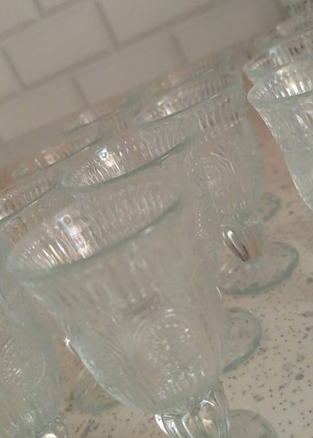 Şeffaf Desenli 12'li Cam Bardak Seti - Görsel 2