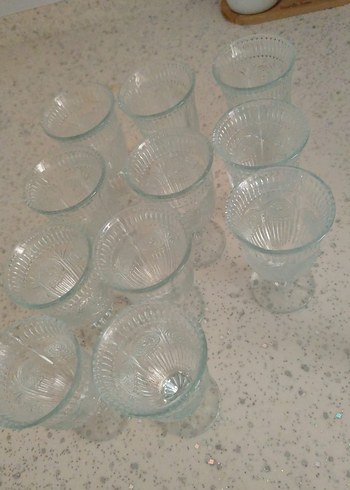 Şeffaf Desenli 12'li Cam Bardak Seti - Görsel 3