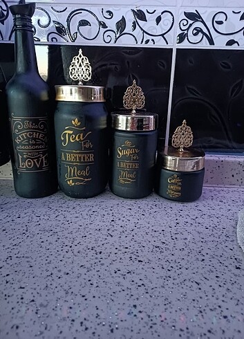Siyah baharatlık seti