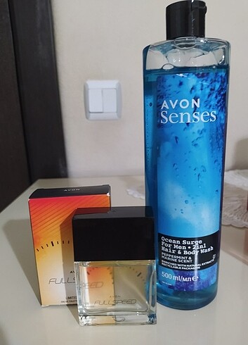 Avon full spet parfüm ve erkek duş jeli Ocean surge formen