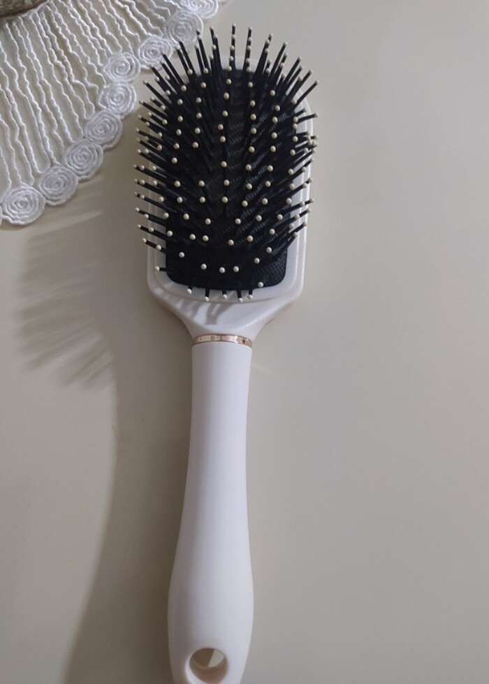 Avon eski çiçekli saç tarağı ve fırçası  - Görsel 3