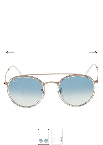 RAY-BAN ORJİNAL ŞEFFAF MAVİ KADIN GÖZLÜK - Görsel 6