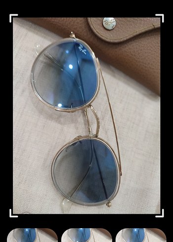 RAY-BAN ORJİNAL ŞEFFAF MAVİ KADIN GÖZLÜK - Görsel 2