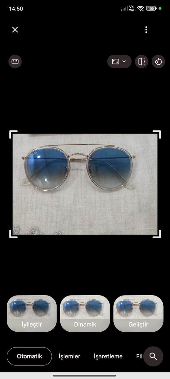 RAY-BAN ORJİNAL ŞEFFAF MAVİ KADIN GÖZLÜK - Görsel 5