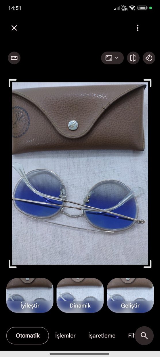 RAY-BAN ORJİNAL ŞEFFAF MAVİ KADIN GÖZLÜK - Görsel 3