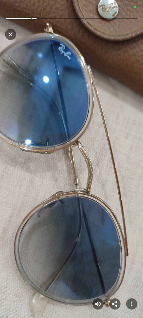 RAY-BAN ORJİNAL ŞEFFAF MAVİ KADIN GÖZLÜK - Görsel 4