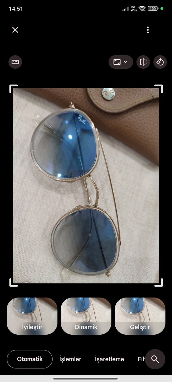 RAY-BAN ORJİNAL ŞEFFAF MAVİ KADIN GÖZLÜK - Görsel 2