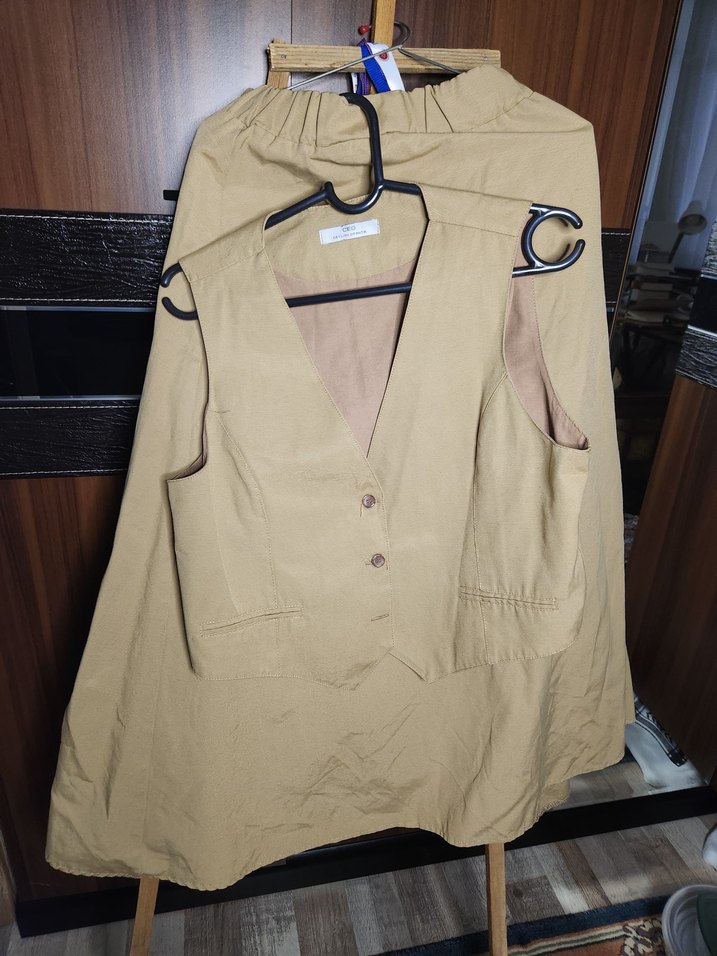 Bej Midi 
Keten Etek - Görsel 3