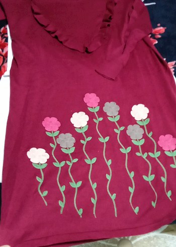 universal Beden bordo Renk Triko Bordo Tunik