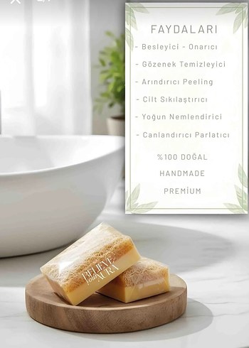 Kabak lifli eşek sütü sabunu - Görsel 3