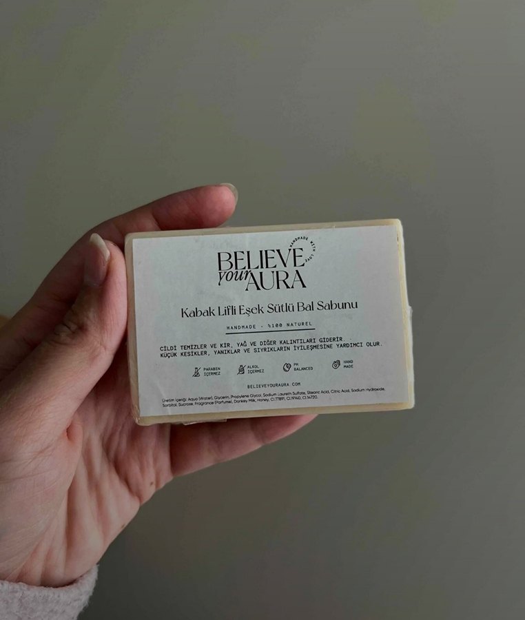 Kabak lifli eşek sütü sabunu - Görsel 2
