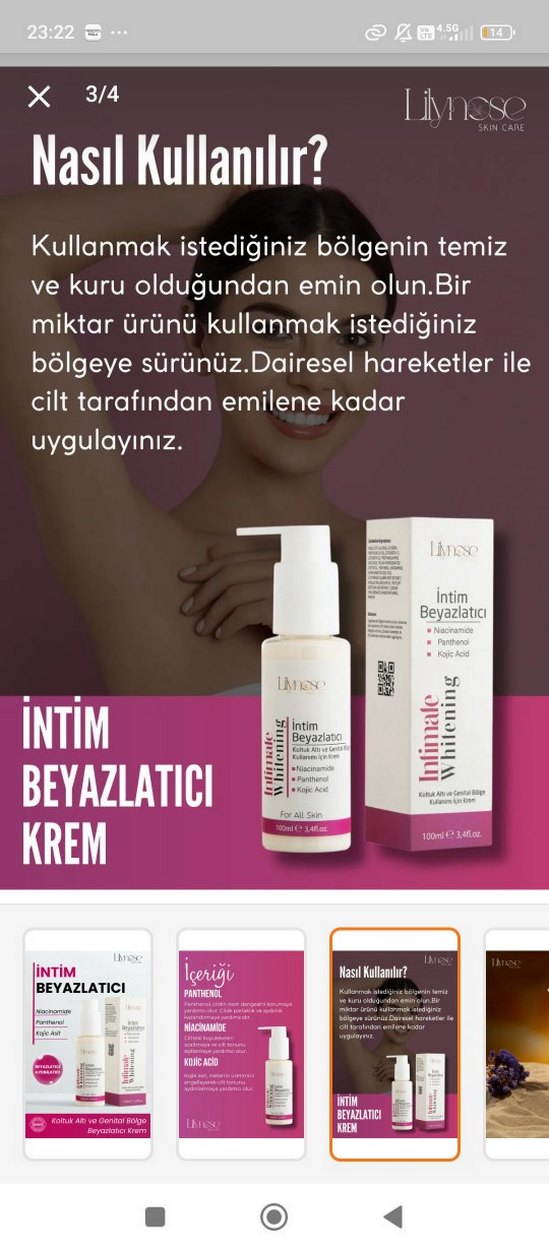 İntim Beyazlatıcı Krem 100ml - Görsel 3