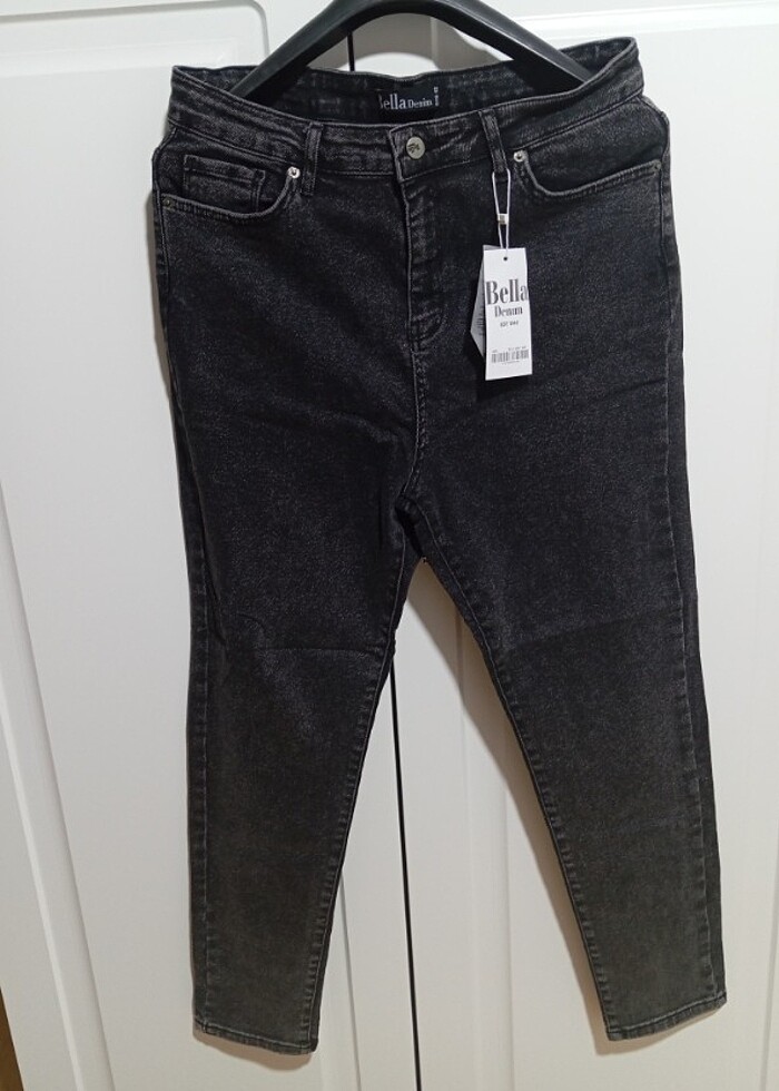 Büyük beden füme dar paça pantolon  - Görsel 3