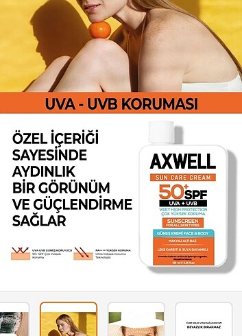 Axwell güneş kremi  - Görsel 2