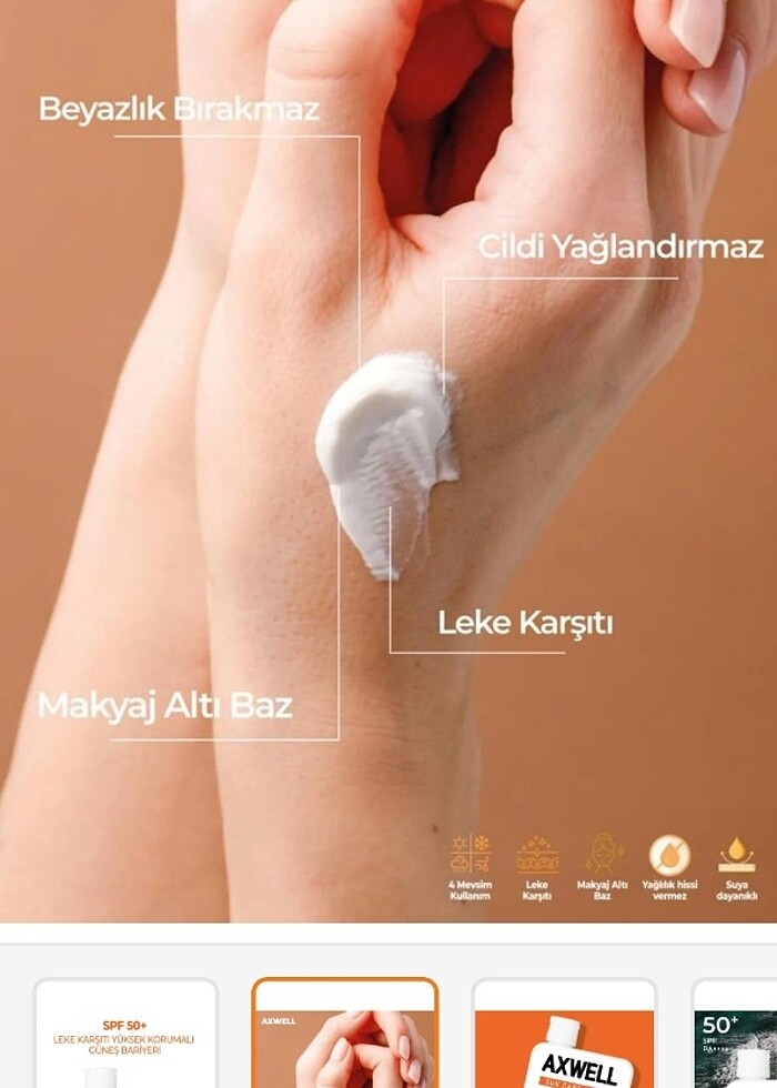 Axwell güneş kremi  - Görsel 3