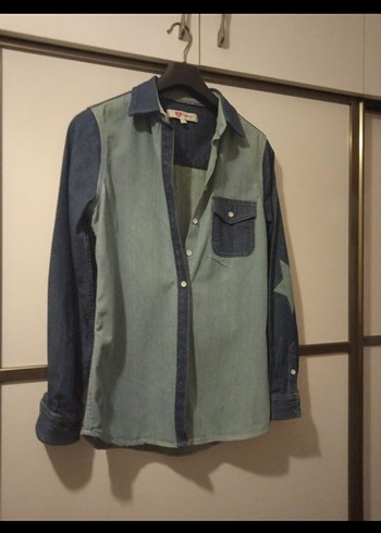 Kadın Denim Gömlek Uzun Kollu Düğmeli