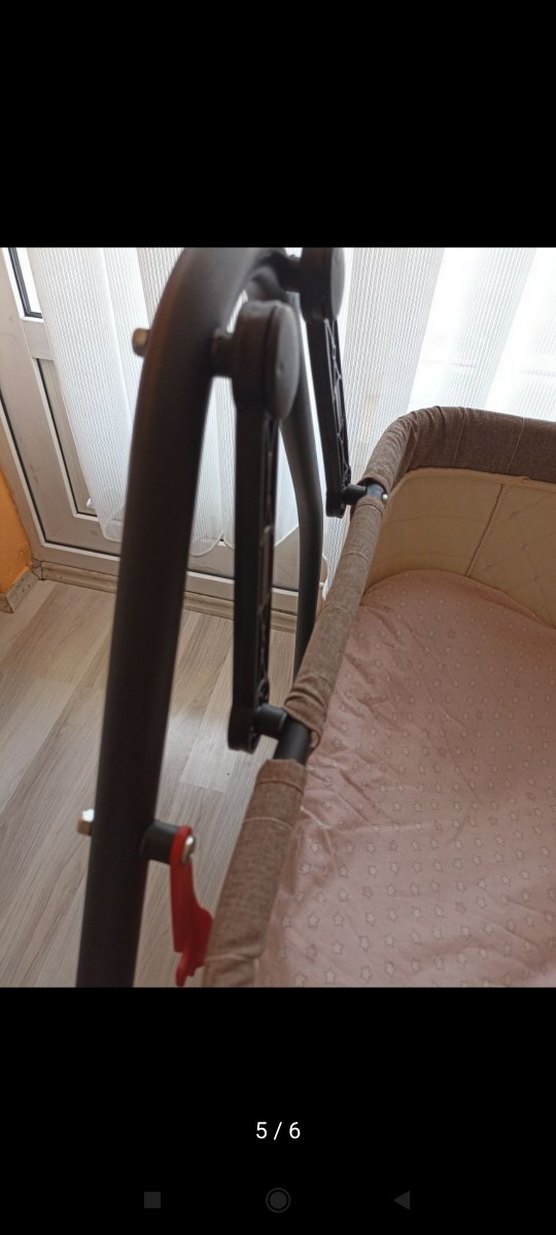 Açık Kahverengi Bebek Beşiği ve Sepeti - Görsel 5