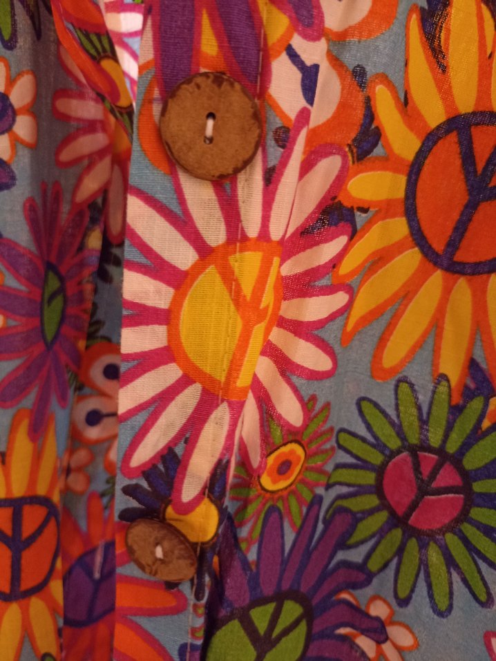 Renkli Çiçek Desenli yarım Kollu Gömlek - Görsel 3