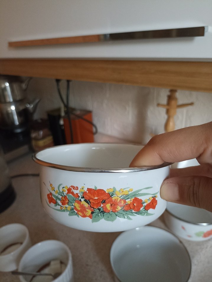 Çiçek Desenli Renkli Seramik Kase - Görsel 4