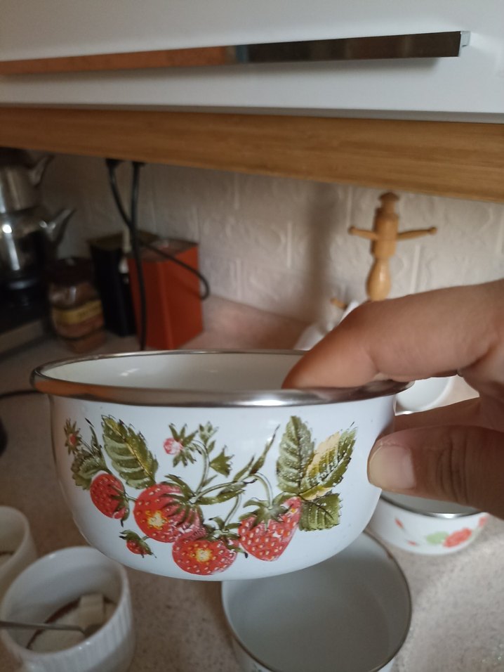 Çiçek Desenli Renkli Seramik Kase - Görsel 3