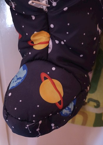 Koyu Gri Baskılı Erkek Bebek Tulum - Görsel 5