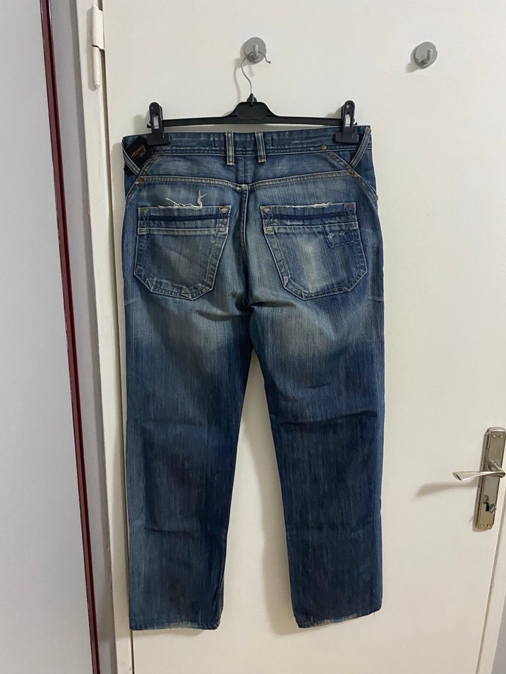 Bol Kesim Denim Kot Pantolon - Görsel 2