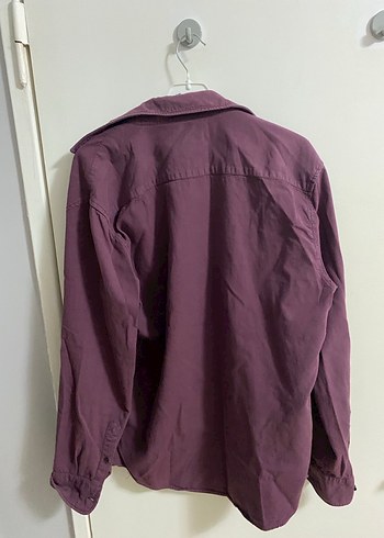 Bordo Uzun Kollu Erkek Keten Gömlek - Görsel 3