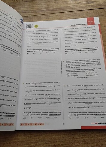  Beden TÜRKÇENİN MATEMATİĞİ PARAGRAF SORU BANKASI
