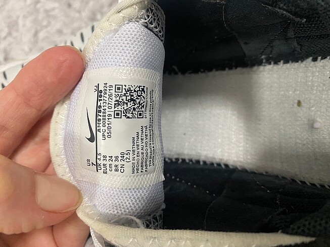 38 Beden beyaz Renk Nike Air Orjinal Spor Ayakkabı 38 Numara