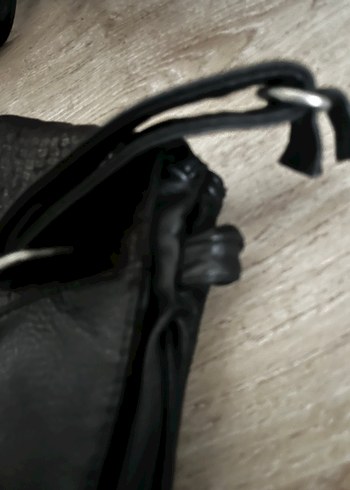 Siyah Deri Yılan Desenli Tokalı Kadın Çanta - Görsel 3