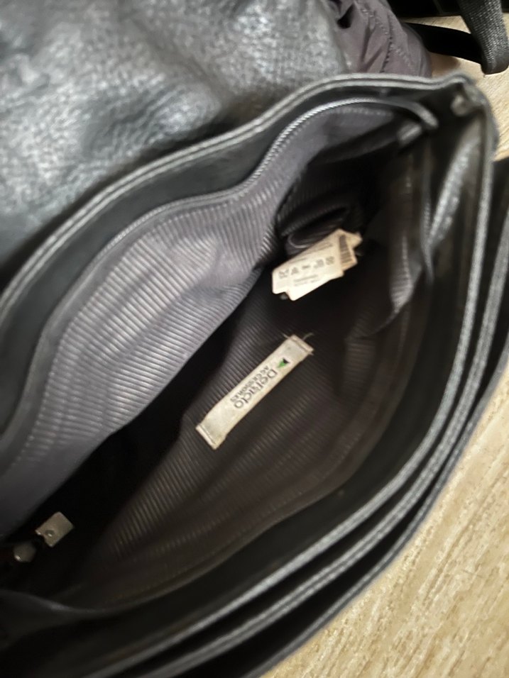 Siyah Deri Yılan Desenli Tokalı Kadın Çanta - Görsel 2